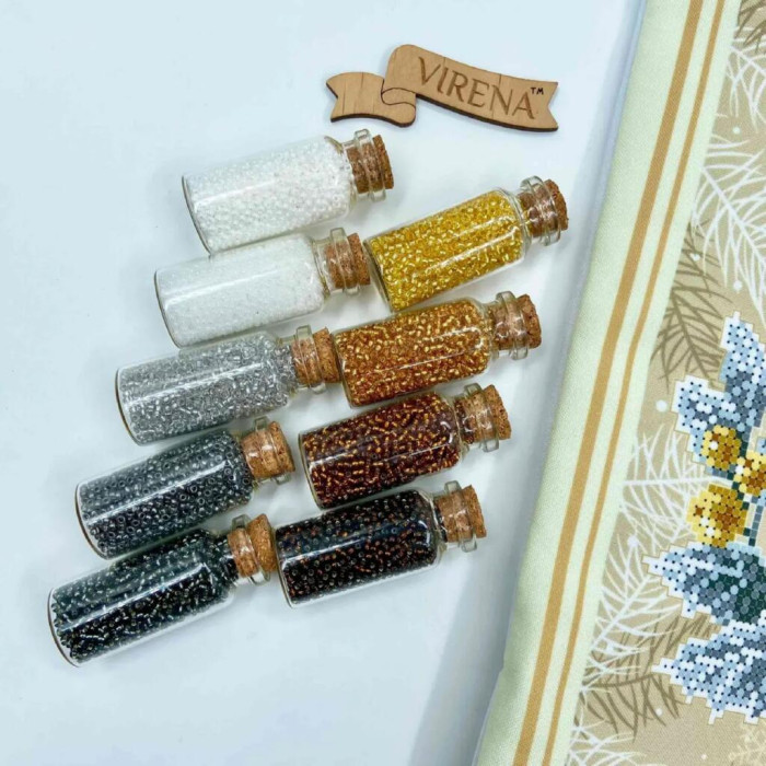 ТБ_СЯ_321 Virena Набір для вишивки бісером - Спідниця під ялинку Срібні різдвяні двоники 71х71 см (габардин) ТБ_СЯ_321 Virena Набір для вишивки бісером - Спідниця під ялинку Срібні різдвяні двоники 71х71 см (габардин)