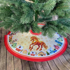ТБ_СЯ_322 Virena Набір для вишивки бісером - Спідниця під ялинку Вогняний кінь 71х71 см (габардин) ТБ_СЯ_322 Virena Набір для вишивки бісером - Спідниця під ялинку Вогняний кінь 71х71 см (габардин)