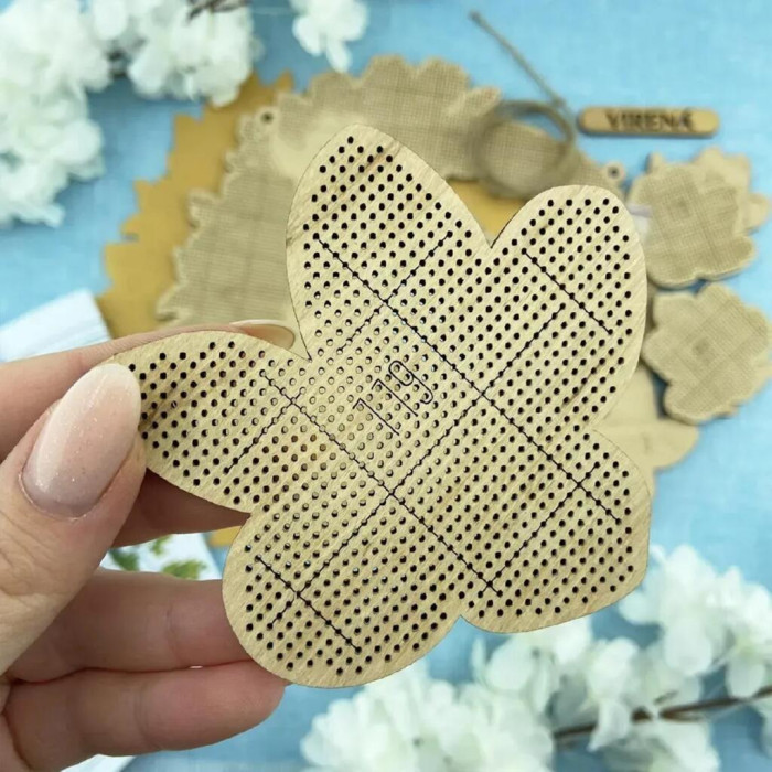 ТБ_Віночок_119 Virena Набір для вишивки бісером по дереву - Віночок настінний Великдень, 26x27 см