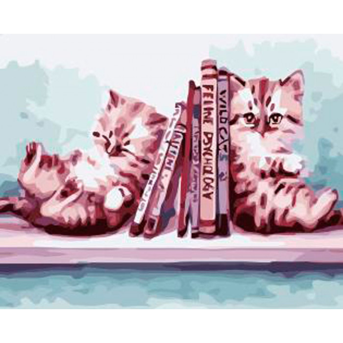TCR3210 Книжкові котенята. Colorum. Набір для малювання картини за номерами*