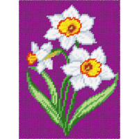 TD52 Quick Tapestry Набір для вишивки друкованим гобеленом - Букет нарцисів 22x30 см (страмін)