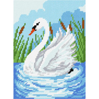 TD53 Quick Tapestry Набір для вишивки друкованим гобеленом - Лебедь 22x30 см (страмін)