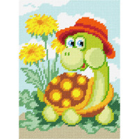 TD55 Quick Tapestry Набір для вишивки друкованим гобеленом - Черепашка 22x30 см (страмін)