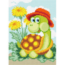 TD55 Quick Tapestry Набір для вишивки друкованим гобеленом - Черепашка 22x30 см (страмін)
