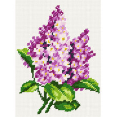 TD57 Quick Tapestry Набір для вишивки друкованим гобеленом - Бузок 22x30 см (страмін)