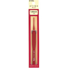 TED-010e Tulip Гачок Etimo Red №1 - 1,8 мм, довжина 14 см, алюміній, з подушечкою на ручці