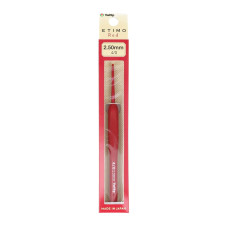 TED-040e Tulip Гачок Etimo Red №4 - 2,5 мм, довжина 14 см, алюміній, з подушечкою на ручці