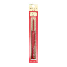 TED-055e Tulip Гачок Etimo Red №5,5 - 3,25 мм, довжина 14 см, алюміній, з подушечкою на ручці