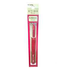 TED-105e Tulip Гачок Etimo Red №10,5 - 6,5 мм, довжина 14 см, алюміній, з подушечкою на ручці