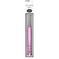 TEL-04e Tulip Гачок для мережива  Etimo Rose №4 - 1,25 мм, довжина 14 см, сталь, з подушечкою на ручці