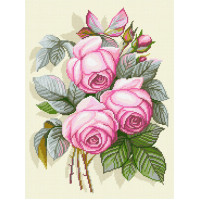 TJ26 Quick Tapestry Набір для вишивки друкованим гобеленом - Троянди ©П.-Ж. Редуте 36x57см (схема на страміні)