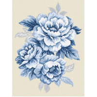 TJ30 Quick Tapestry Набір для вишивки друкованим гобеленом - Півонії 36x57см (схема на страміні)