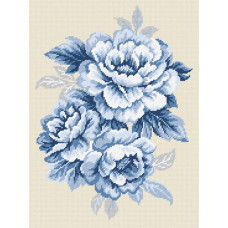 TJ30 Quick Tapestry Набір для вишивки друкованим гобеленом - Півонії 36x57см (схема на страміні)