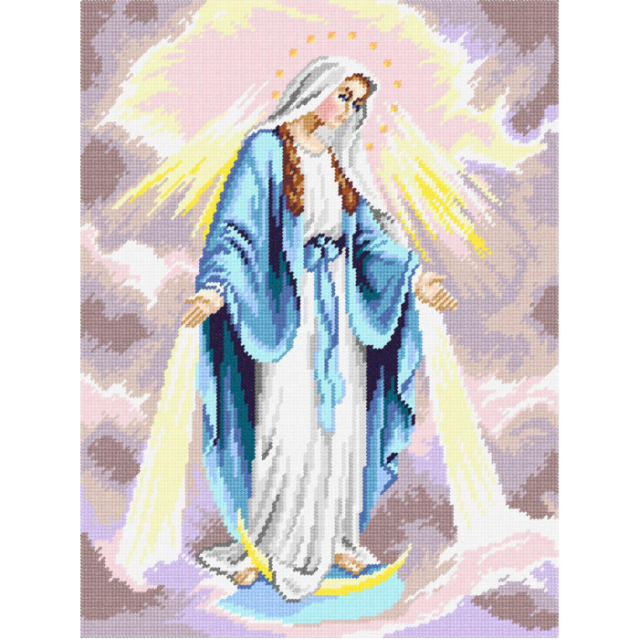 TJ35 Quick Tapestry Набір для вишивки друкованим гобеленом - Непорочне зачаття Діви Марії 36x57см (схема на страміні)