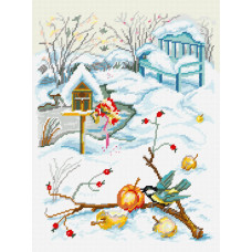 TJ38 Quick Tapestry Набір для вишивки друкованим гобеленом - Яблука на снігу 36x57см (схема на страміні)