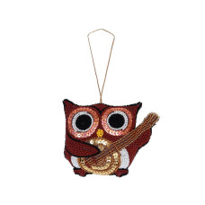 ТН-0724 VDV Набір для вишивки бісером - Іграшка Сова 12х9 см (схема на сатині)