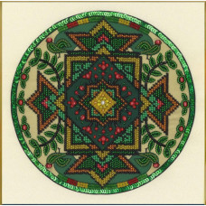 ТН-1432 VDV Набір для вишивки бісером - Мандала Дерево життя 20x20 см (сатин)
