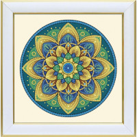 ТН-1435 VDV Набір для вишивки бісером - Мандала. Джерело достатку 20x20 см (сатин)
