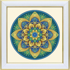 ТН-1435 VDV Набір для вишивки бісером - Мандала. Джерело достатку 20x20 см (сатин)