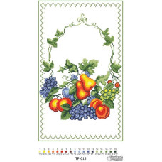 ТР013дн3150k  Барвиста вишиванка Набір для вишивки бісером - Спасівський рушник 31x50 см (домоткане полотно, білий)