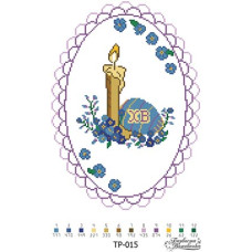 ТР015ан2434k Барвиста вишиванка Набір для вишивки бісером - Великодній рушник 24x34 см, атлас