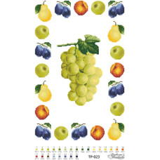 ТР023пн3250k Барвиста вишиванка Набір для вишивки бісером - Спасівський рушник 32x50 см (габардин, білий)