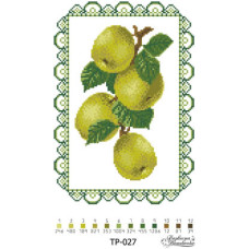 ТР027пн2131k Барвиста вишиванка Набір для вишивки бісером - Спасівський рушник 21x31 см (габардин, білий)