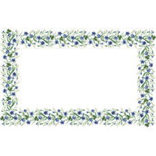 ТР040аБ9999k Барвиста вишиванка Набір для вишивки бісером - Скатертина Весняні Волошки 230х160 (атлас, білий)