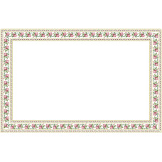 ТР042аБ9999k Барвиста вишиванка Набір для вишивки бісером - Скатертина Рожеві Троянди 230х160 (атлас, білий)