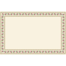 ТР042аМ9999k Барвиста вишиванка Набір для вишивки бісером - Скатертина Рожеві Троянди 230х160 (атлас, бежевий)