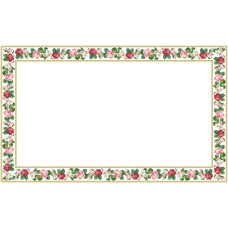 ТР044аБ9999k Барвиста вишиванка Набір для вишивки бісером - Скатертина Ніжний аромат 230х160 (атлас, білий)