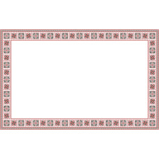 ТР048аБ9999k Барвиста вишиванка Набір для вишивки бісером - Скатертина Український орнамент 230х160 (атлас, білий)