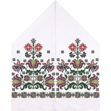 ТР051дн3099k Барвиста вишиванка Набір для вишивки бісером - Рушник для Весільних Ікон 28х120 (домоткане полотно, білий)