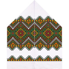 ТР081дн3099k Барвиста вишиванка Набір для вишивки бісером - Рушник для Весільних Ікон 28х120 (домоткане полотно, білий)