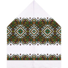 ТР085пн3099k Барвиста вишиванка Набір для вишивки бісером - Рушник для Весільних Ікон 28х120 (габардин, білий)