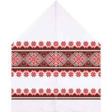 ТР089дн3099k Барвиста вишиванка Набір для вишивки бісером - Рушник для Весільних Ікон 28х120 (домоткане полотно, білий)