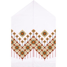 ТР099дн5099k Барвиста вишиванка Набір для вишивки бісером - Весільний рушник 48х250 (домоткане полотно, білий)