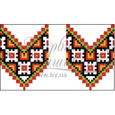 ТР130пн1025k Барвиста вишиванка Набір для вишивки бісером - Рушничок для Весільних букетів та декору 10х25 (габардин, білий)