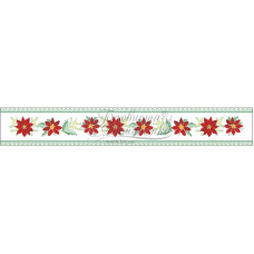 ТР154аБ9916k Барвиста вишиванка Набір для вишивки бісером - Новорічна скатертина-доріжка Фантазія 130х26 см (атлас, білий)