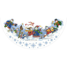 ТР160аБ9999k Барвиста вишиванка Набір для вишивки бісером - Пошита спідничка під ялинку Сніговики-Колядники 100 см (атлас, білий) ТР160аБ9999k Барвиста вишиванка Набір для вишивки бісером - Пошита спідничка під ялинку Сніговики-Колядники 100 см (атлас, білий)