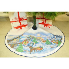 ТР166аБ9999k Барвиста вишиванка Набір для вишивки бісером - Пошита спідничка під ялинку Напередодні свята 100 см (атлас, білий) ТР166аБ9999k Барвиста вишиванка Набір для вишивки бісером - Пошита спідничка під ялинку Напередодні свята 100 см (атлас, білий)