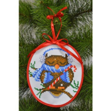 ТР180аБ1416k Барвиста вишиванка Набір для вишивки бісером - Пошита новорічна іграшка Сонька  14x16 см (атлас)