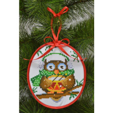 ТР182аБ1416k Барвиста вишиванка Набір для вишивки бісером - Пошита новорічна іграшка Веселун  14x16 см (атлас)