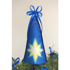 ТР234аБ1418k Барвиста вишиванка Набір для вишивки бісером - Пошита новорічна верхівка на ялинку Різдвяна зірка 14x18 см (атлас)