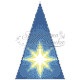 ТР234аБ1418k Барвиста вишиванка Набір для вишивки бісером - Пошита новорічна верхівка на ялинку Різдвяна зірка 14x18 см (атлас)