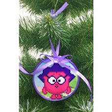 ТР375аБ1010k Барвиста вишиванка Набір для вишивки бісером - Пошита новорічна іграшка Їжачок 10x10 см (атлас)