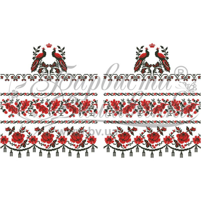 ТР411ан5099k Барвиста вишиванка Набір для вишивки бісером - Весільний рушник 48х250 (атлас, білий) ТР411ан5099k Барвиста вишиванка Набір для вишивки бісером - Весільний рушник 48х250 (атлас, білий)