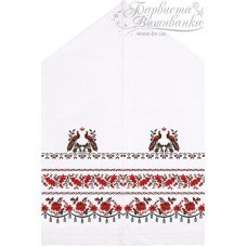 ТР411дн5099k Барвиста вишиванка Набір для вишивки бісером - Весільний рушник 48х250 (домоткане полотно, білий)