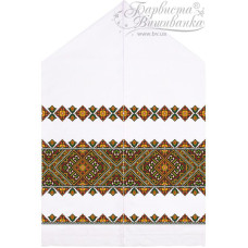 ТР458дн5099k Барвиста вишиванка Набір для вишивки бісером - Весільний рушник 48х250 (домоткане полотно, білий)