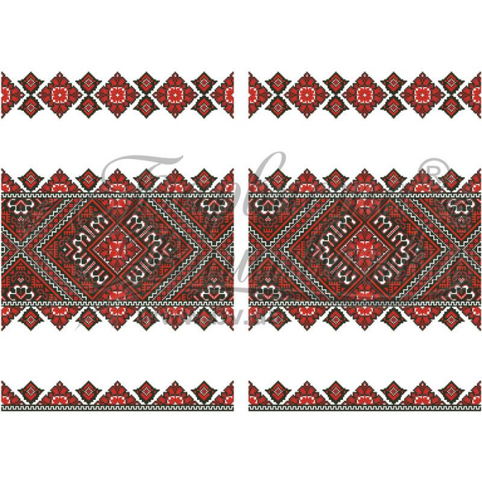 ТР461пн5099k Барвиста вишиванка Набір для вишивки бісером - Весільний рушник 48х250 (габардин, білий)